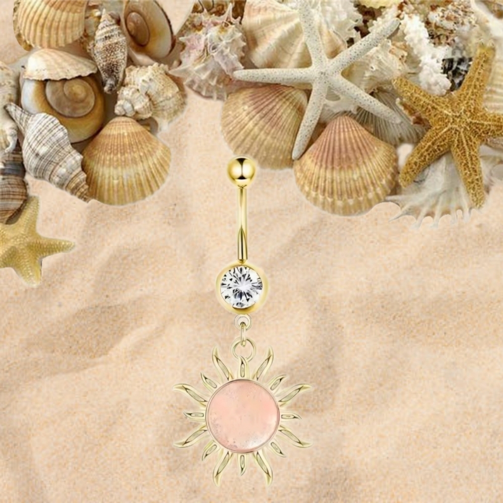 Body Jewelry -14G Belly Button Piercing Navel Ring for Women & Girls - Picture 3 of 5